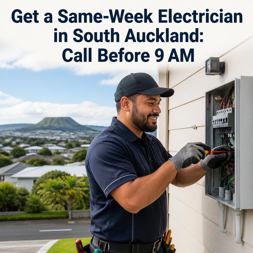 Get a Same-Week Electrician in South Auckland Call Before 9 AM